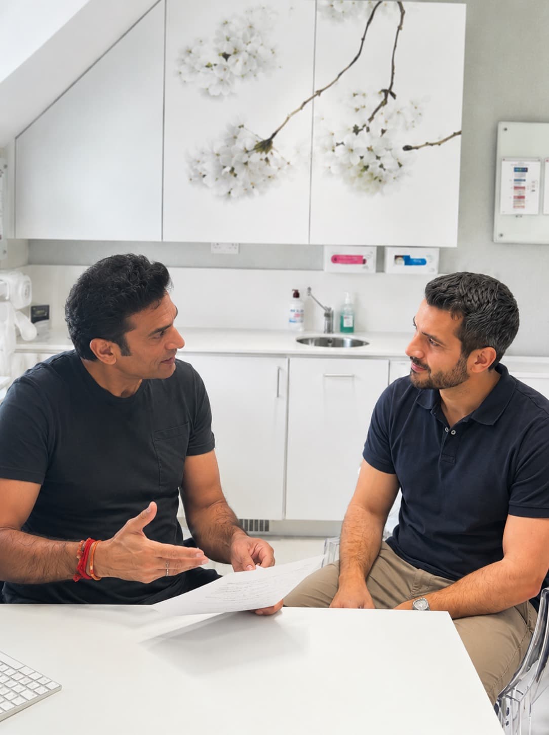 Doctor discussing testosterone replacement therapy with a patient