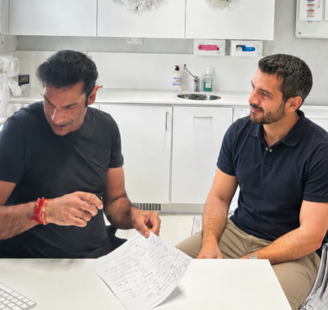 Doctor discussing testosterone replacement therapy with a patient